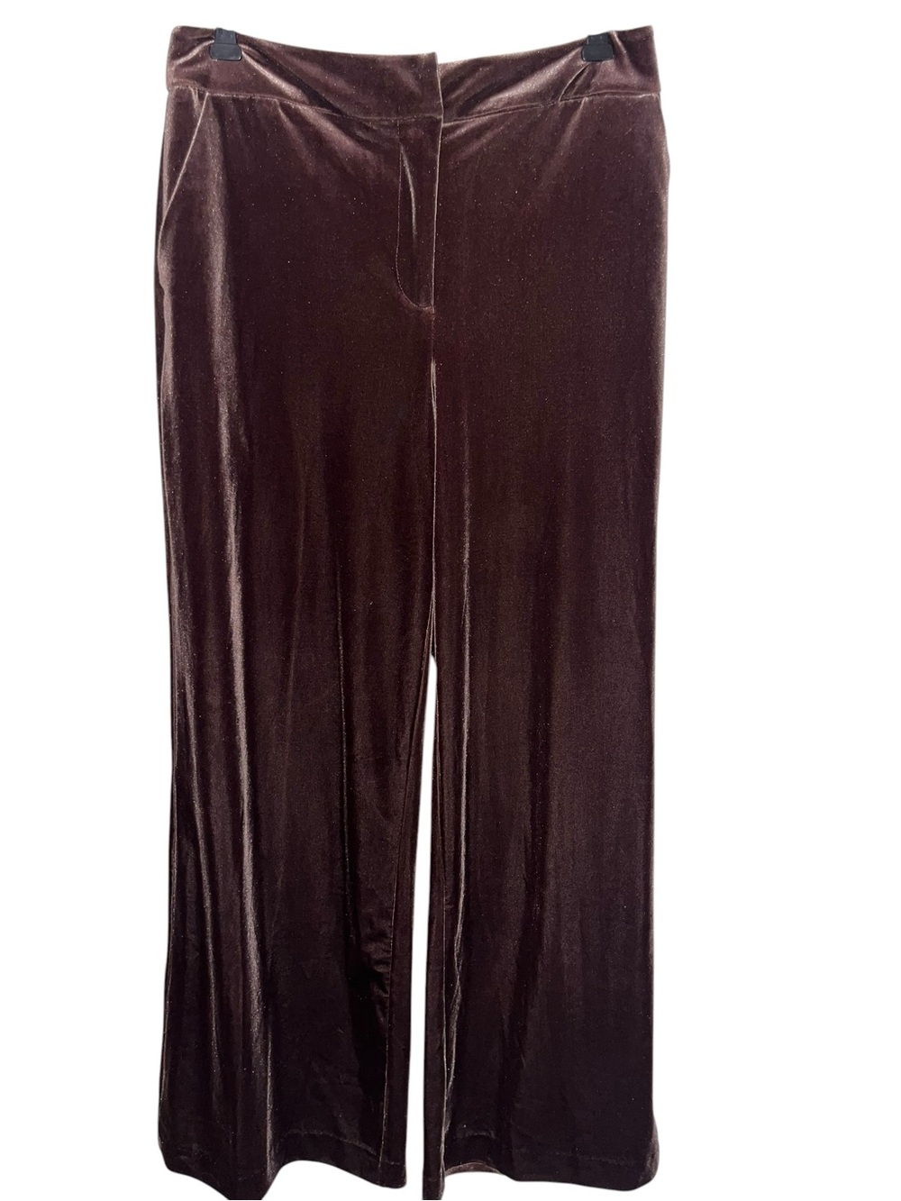 sofia by sofia vergara Brown Velvet Wide Leg Pants